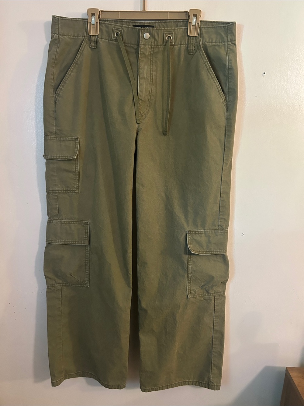ASOS Olive Green Straight-Leg Cargo Pants